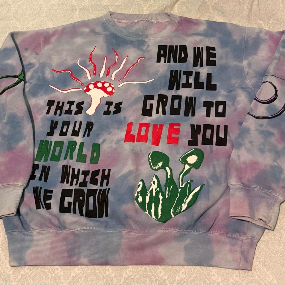 Graphic Tie-Dye Crewneck Sweatshirt